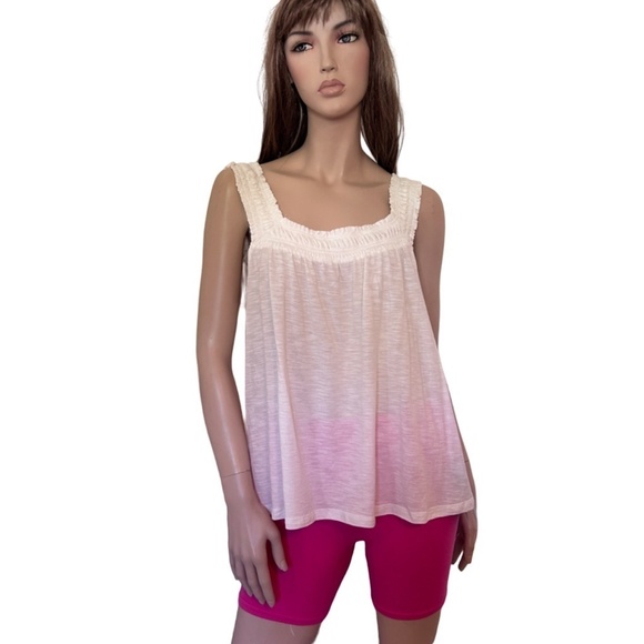 Anthropologie Top Tank Blouse Shirred Smocked Cotton Modal Sleeveless Ivory NWOT - Picture 10 of 12